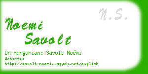noemi savolt business card